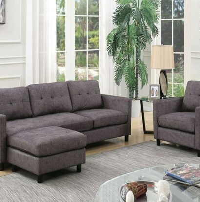 fabric grey sectional