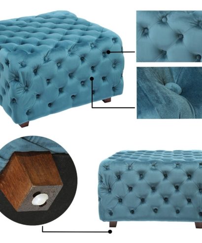 Tufted Fabric Bench