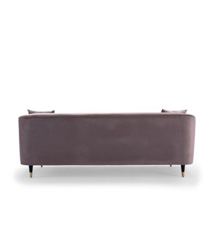 velvet round arm sofa