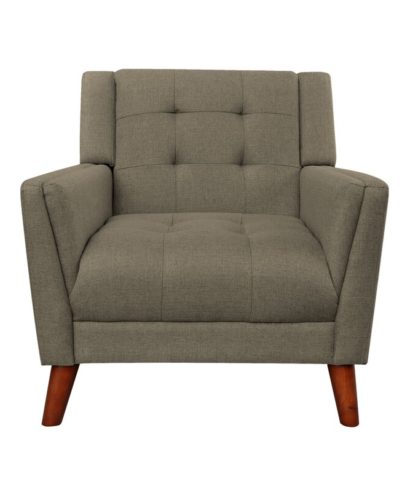 wide tufted armchair