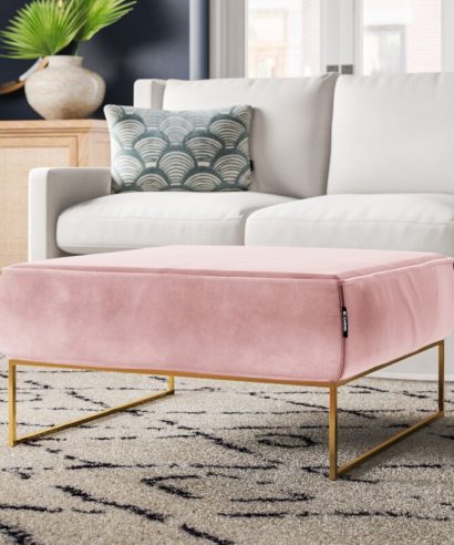 Standard Velvet Ottoman
