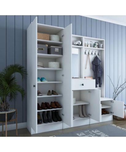 Hall Tree with Shoe Storage