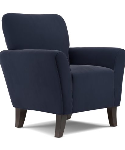 Navy Blue Velvet Arm Chair