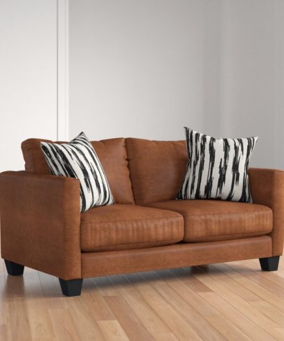 faux leather loveseat