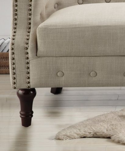 beige loveseat