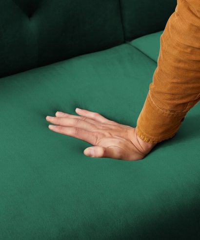 Velvet Square Arm sofa
