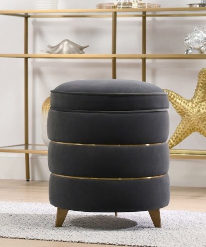 Gold Ring Storage Ottoman