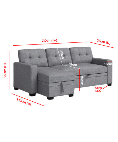 Sleeper Sofa with Chaise