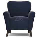 Harelbeke Navy Blue Velvet Arm Chair