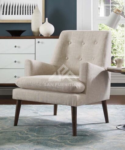 Leisure Upholstered Lounge Chair in Beige