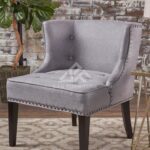 Adeline Button Tufted Armless Fabric Chair
