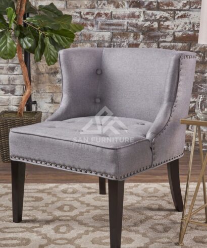 Adeline Button Tufted Armless Fabric Chair