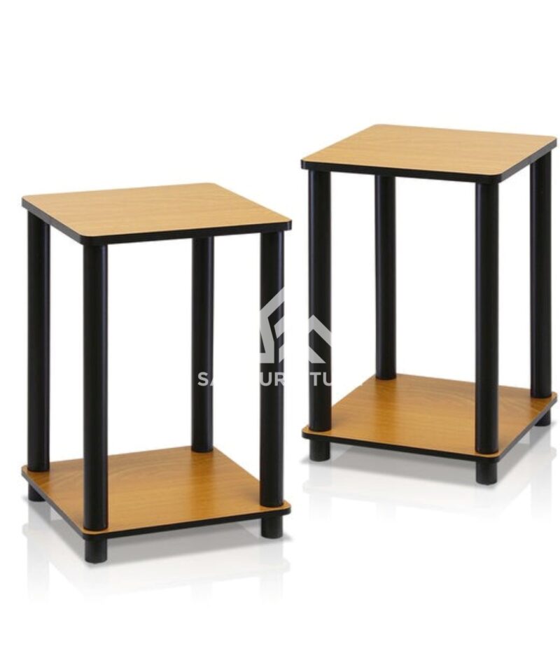 SAN Set of 2 Wooden End Tables