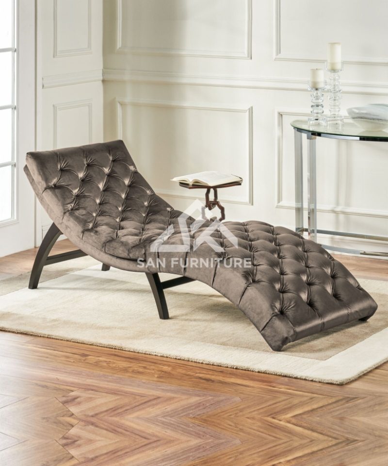 Rojo Tufted Armless Chaise Lounge