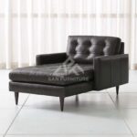 Petrie PVC Midcentury Chaise Lounge
