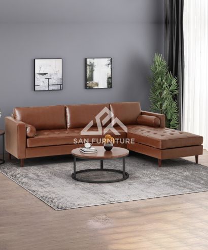 brown upholstered sectional
