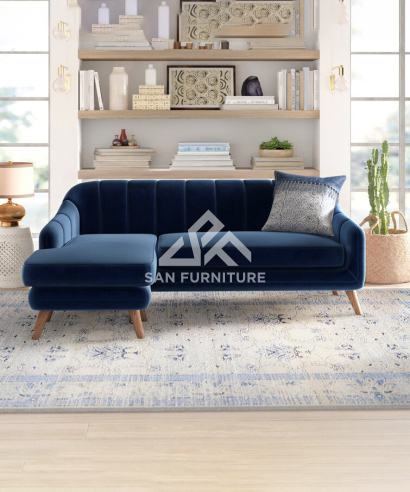 velvet chaise sofa