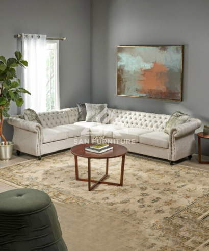tufted fabric sectional