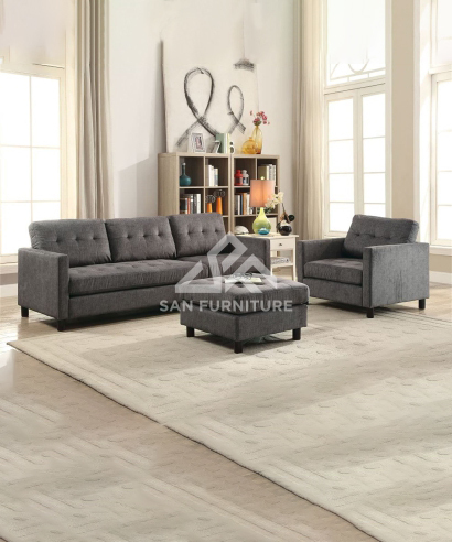 fabric grey sectional