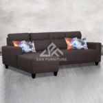 dark grey leather sectional