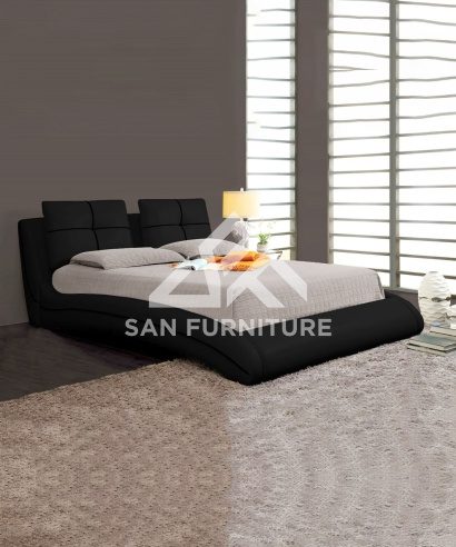 Curved Upholstered Bed