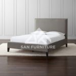 plain headboard bed