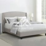 upholstered fabric bed