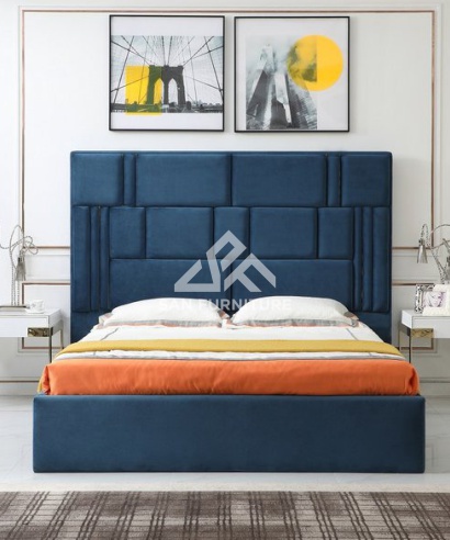 odrest Adonis - Modern Blue Fabric Bed