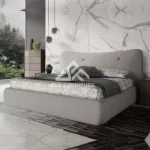 Grey Upholstered Bed