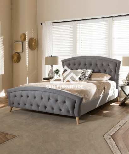 curved tufted bed