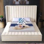 tufted storage velvet bed