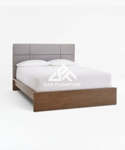square upholstered bed