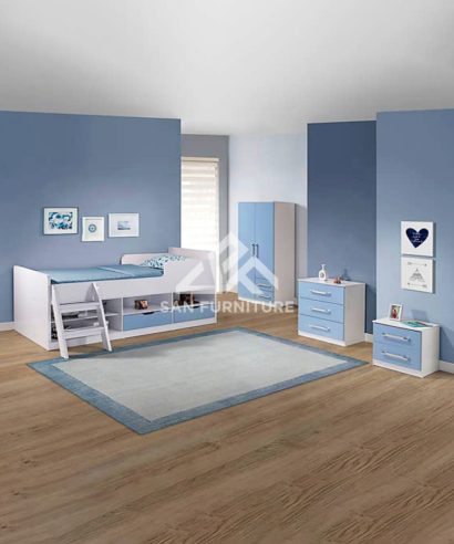 SAN Jasper Blue Bedroom Set
