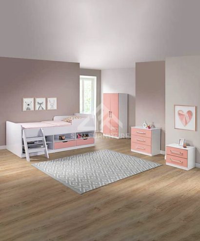 SAN Jasper Pink Bedroom Set