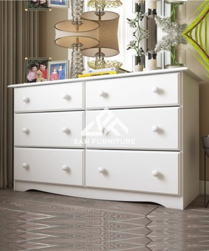 Solid PlyWood 6-Drawer Double Dresser