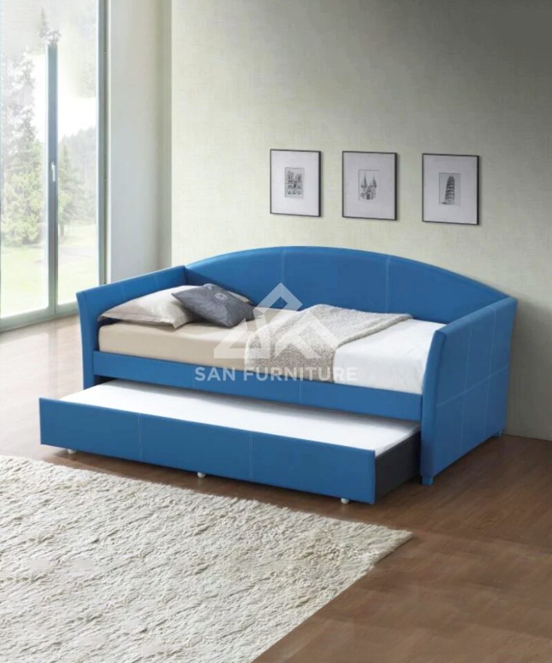 Adriana Faux Leather Daybed with Trundle