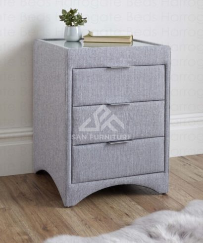 SAN Valencia Fabric 3 Drawers Night Stand