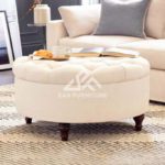 Tufted Round Storage Ottoman