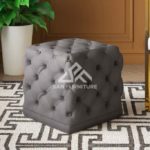 18'' Wide Velvet Tufted Square Ottoman