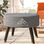 Wide Oval Cocktail Ottoman