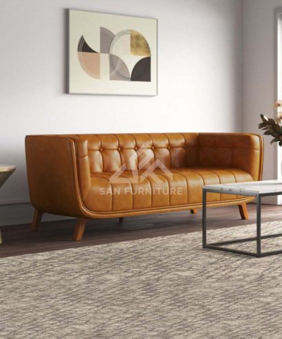Ardrie Faux Leather with Flared Arm PVC Sofa