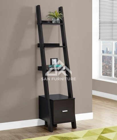 Ladder Book Rack with Drawer