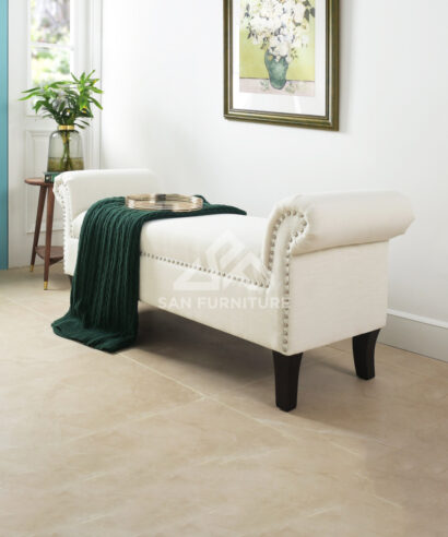 Milan Roll Arm Entryway Lounge Accent Bench