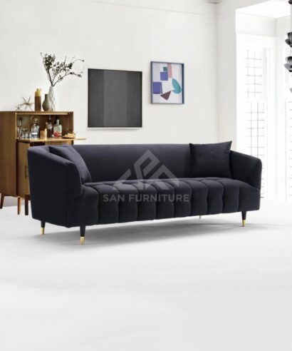 SAN Dagenham Velvet Round Arm Sofa