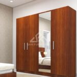SAN Four Door Wardrobe with Mirror in MDF