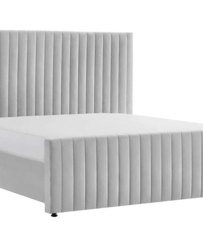 Modern Grey Velvet Bed