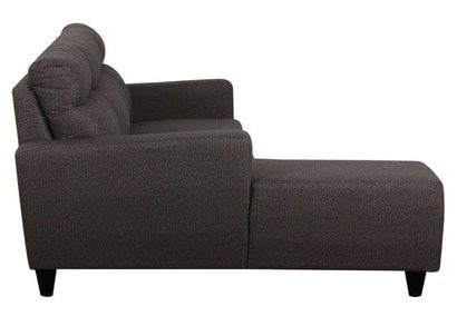 dark grey leather sectional