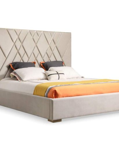 brushed brass bed