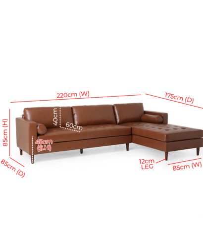 brown upholstered sectional