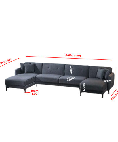 u shaped settee